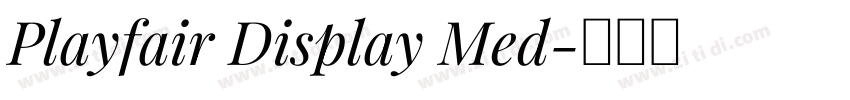 Playfair Display Med字体转换